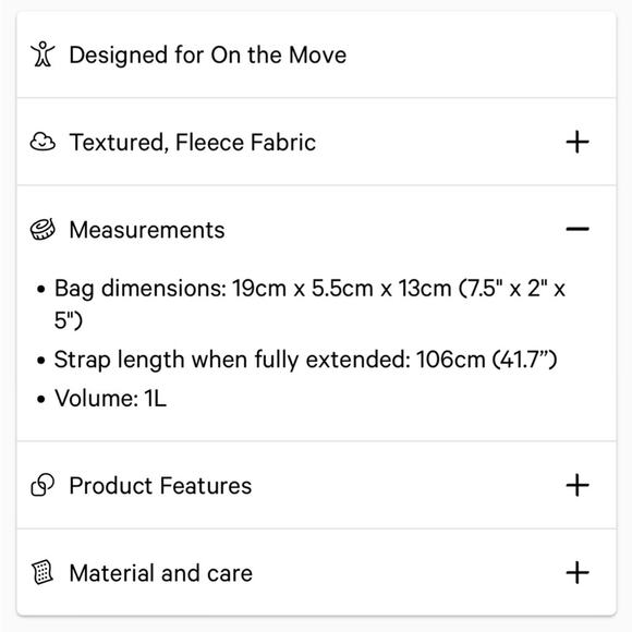 Lululemon NWT black fleece belt bag fanny pack travel crossbody athleisure 1L - Picture 2 of 4
